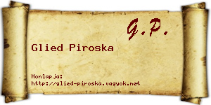 Glied Piroska névjegykártya